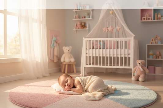 Le Bien-Être des Tout-Petits - Bannière d'article de blog montrant un bébé paisible dans un environnement sécurisé et confortable