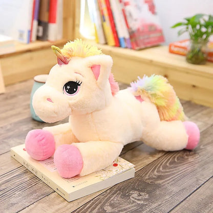 Peluche doudou licorne multicolore kawaii pour enfant