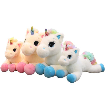 Peluche licorne arc-en-ciel géante 80cm doudou enfant