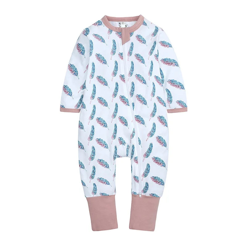 Pyjama nouveau-né barboteuse confortable pour bébé fille