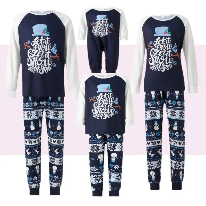 Ensemble vêtements de nuit Noël haut et pantalon famille