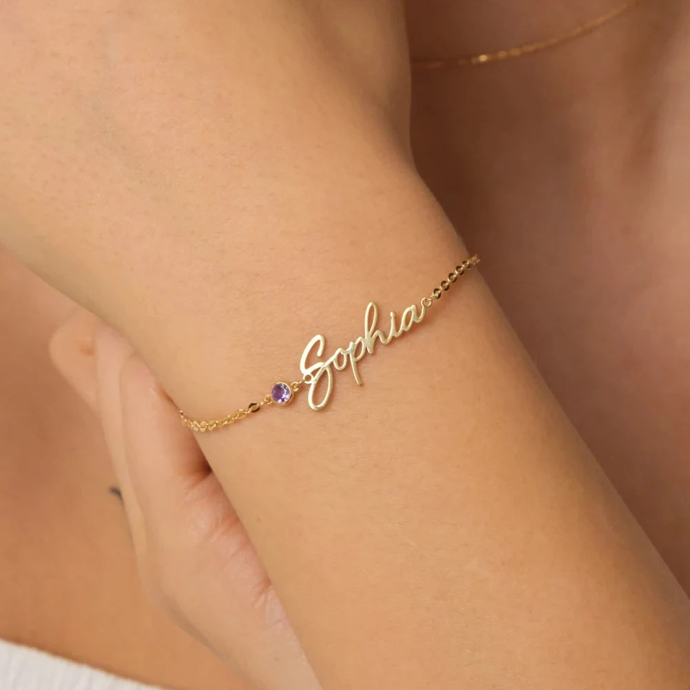 Bijou personnalisé bracelet délicat cadeau anniversaire femme