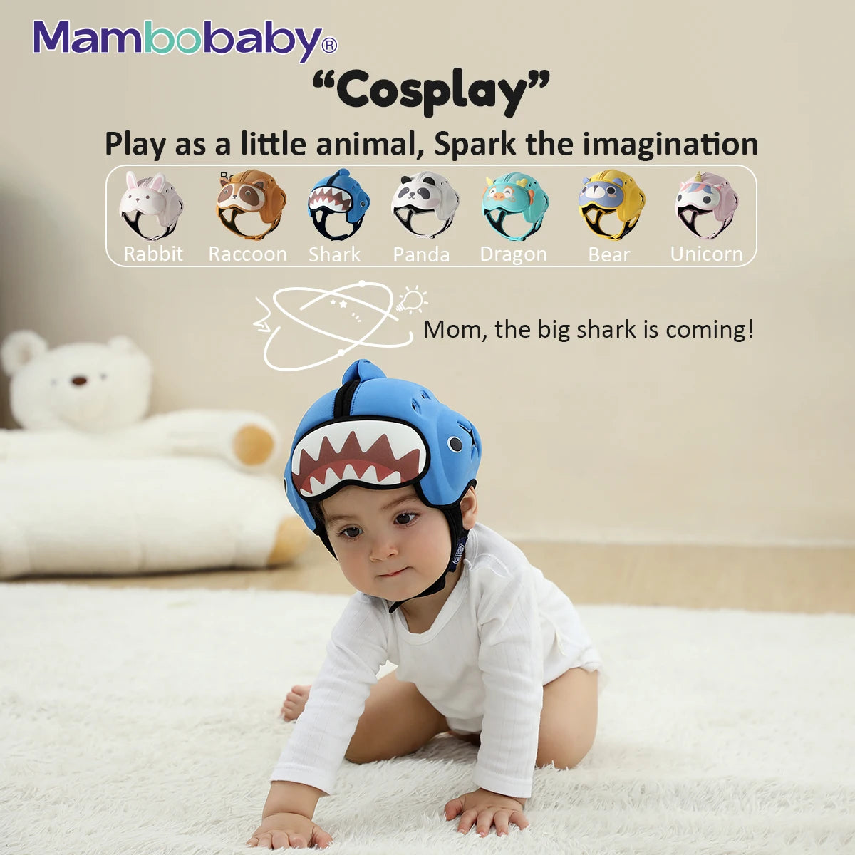 Protection tête bébé pour apprentissage marche et ramper