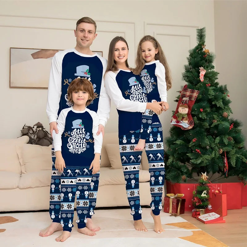 Ensemble pyjama Noël assorti hauts pantalons famille