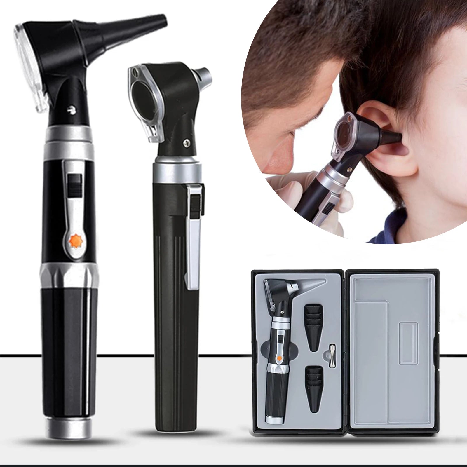 Otoscope avec lumière pour examen auriculaire enfants adultes