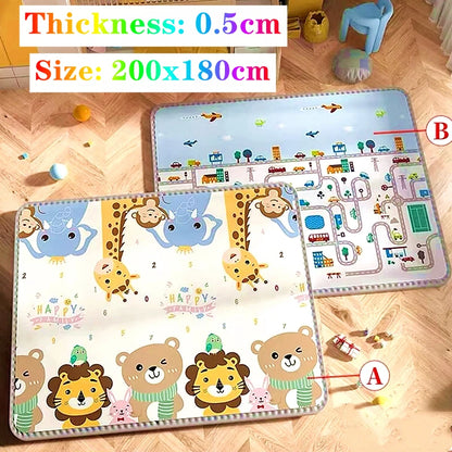 Grand tapis de sol bébé 200x180cm pour ramper jouer