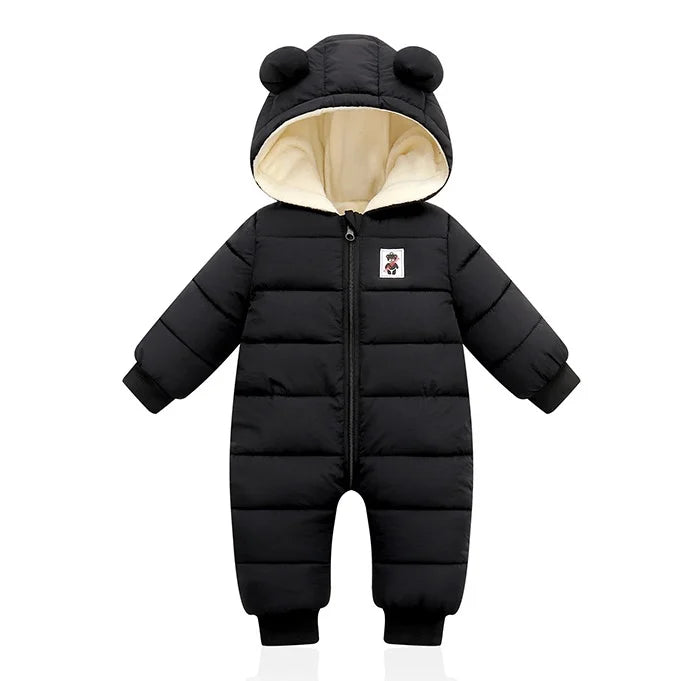 Veste hiver bébé combinaison épaisse coton avec capuche