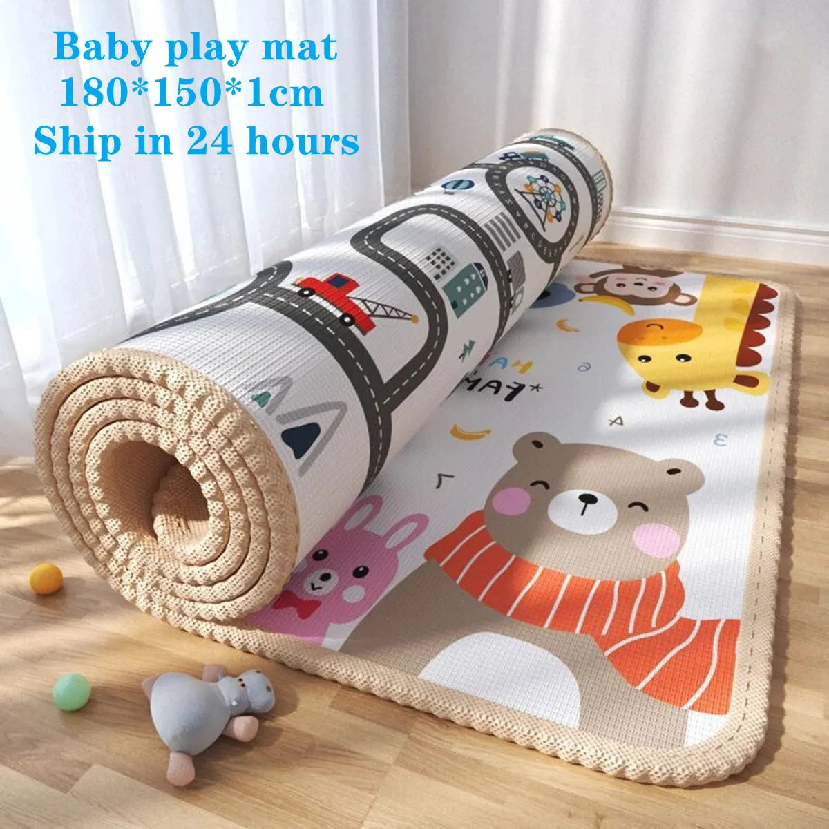 Tapis de jeu épais grande taille 1cm EPE pour bébé