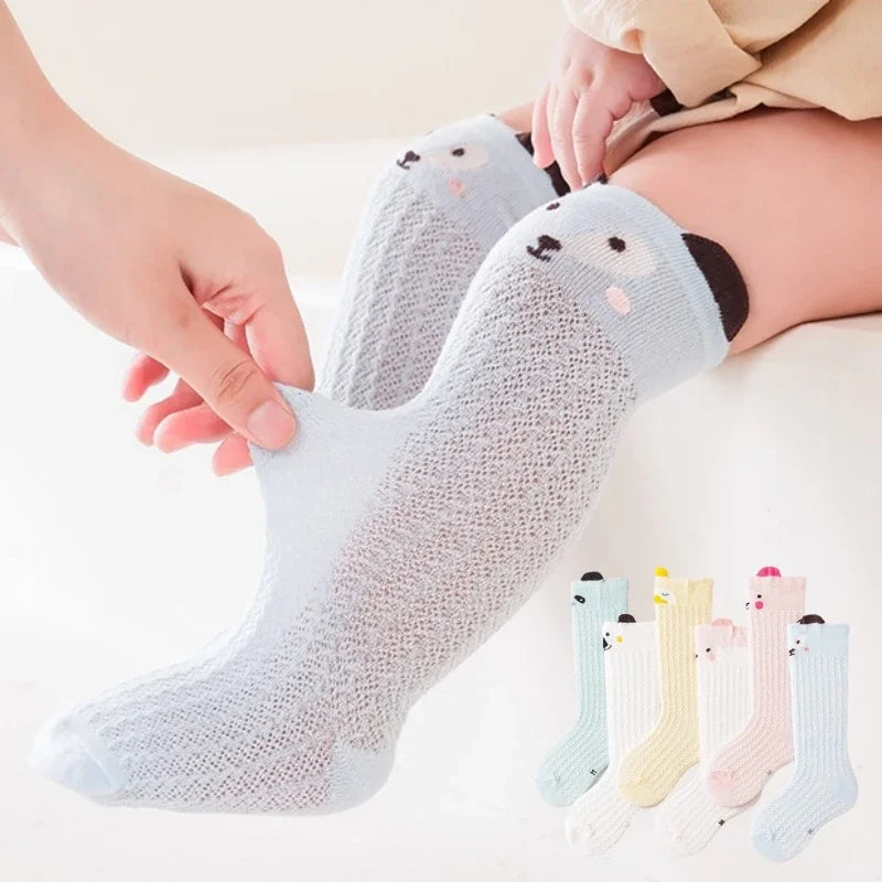 Chaussettes hautes enfant bébé fille garçon coton respirant
