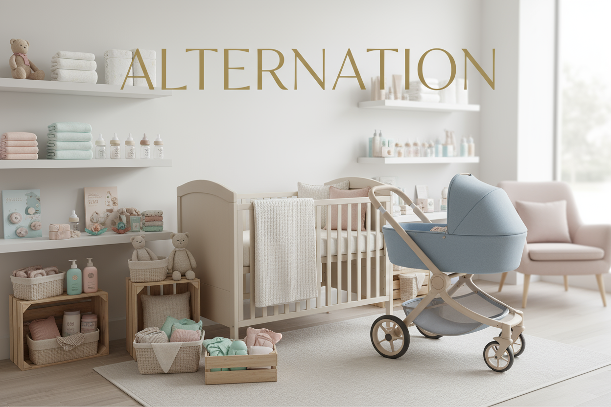 une image avec texte alternation exprimant le confort la securite pour les bebe et maman regroupant tous les produits